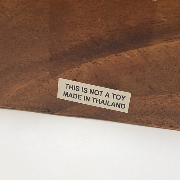 Hand Carved Wood Thailand Thai Coat Clothes Hooks Hanger Hall Tree Entry Foyer - Picture 5 of 8